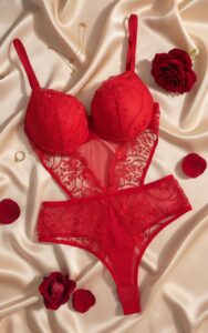 Nikita's Design Dantel Bodysuit - Kırmızı
