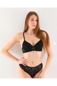 Nikita's Design Dantel Sütyen Kilot Takım - Siyah