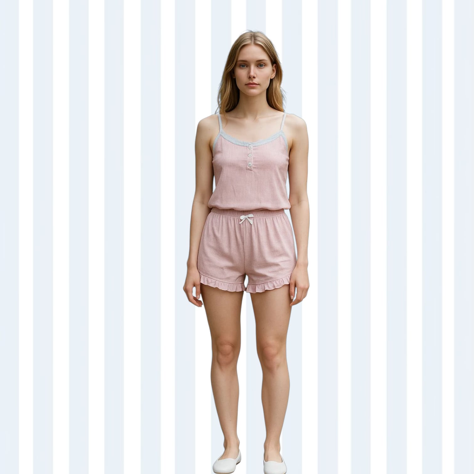 Nikita's Design Şortlu Takım - Pembe - Görsel 2
