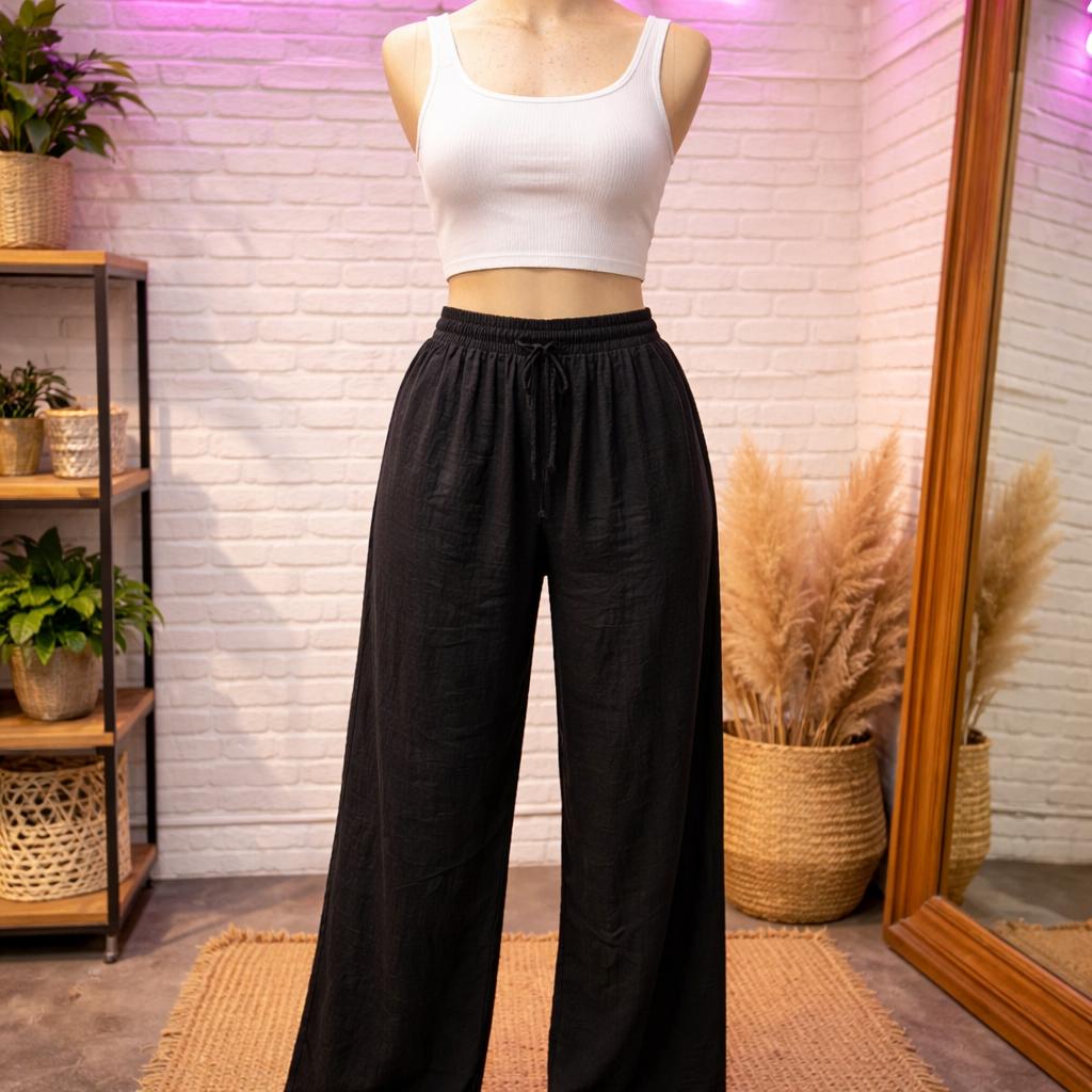 Müslin Palazzo Pantalon - Görsel 5