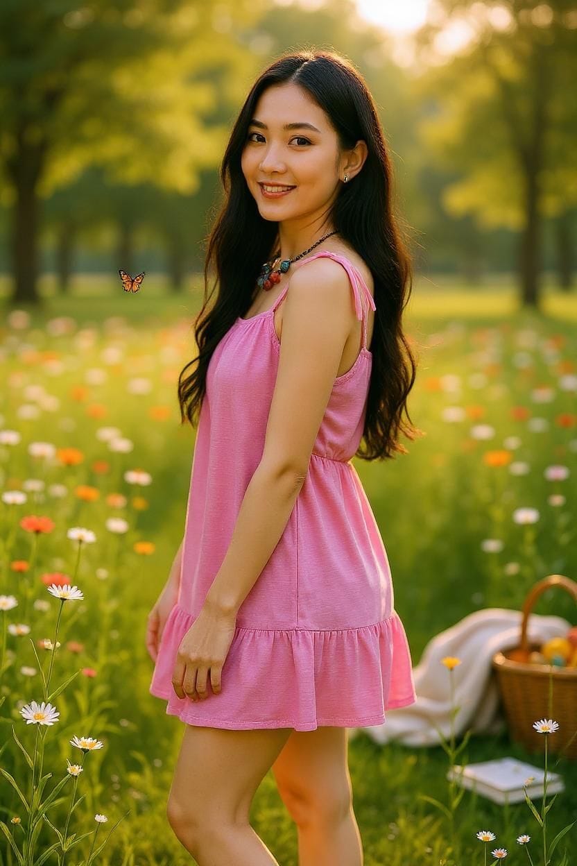 Yazlık Müslin Elbise - Pembe - Görsel 2